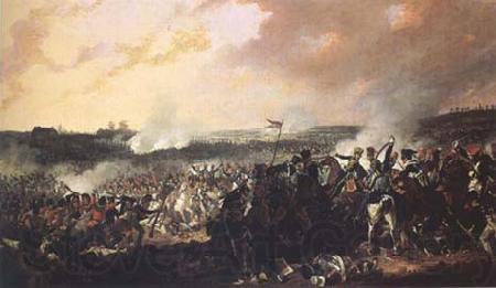 Denis Dighton The Battle of Waterloo: General advance of the British lines (mk25) Norge oil painting art